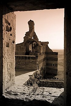 叙利亚,哈马,环境,6世纪,拜占庭风格,砂岩,宫殿,教堂