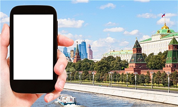 智能手机,抠像,显示屏,莫斯科,城市