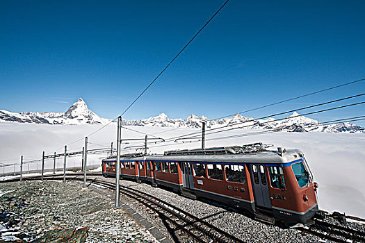 戈尔内格拉特,顶峰,瑞士,马塔角,铁路