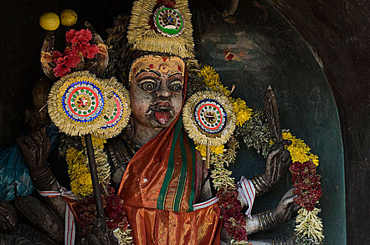 神祠,印度教,女神,泰米尔纳德邦,印度,八月,2007年
