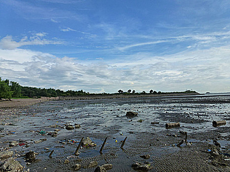 深圳西乡大铲湾海滩景观