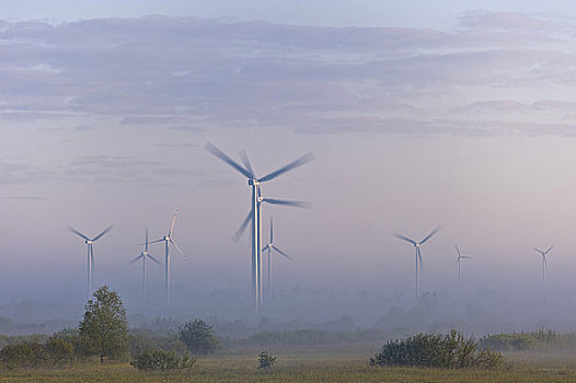 风电场,乡村地区,靠近,格丹斯克,波兰