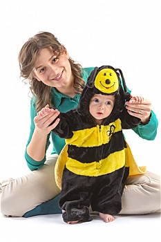 男婴,装扮,蜜蜂