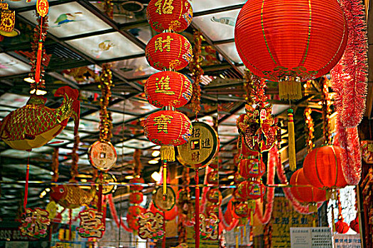 中国,红灯笼,采石场,湾,市场,香港