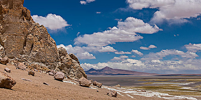 风景,教堂岩,盐滩,盐湖,阿塔卡马沙漠,佩特罗,省,安托法加斯塔大区,智利