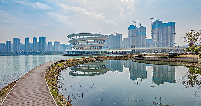 长沙新地标－梅溪湖城市岛双螺旋观景平台