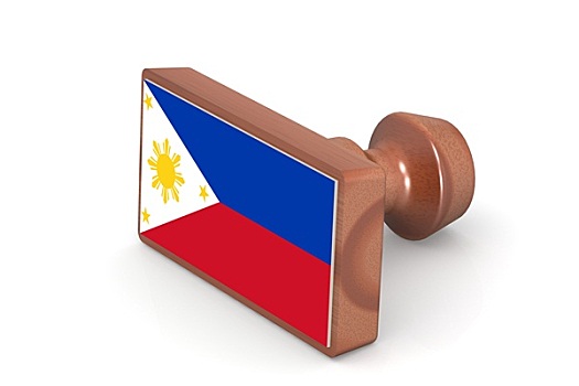 木质,图章,菲律宾,旗帜
