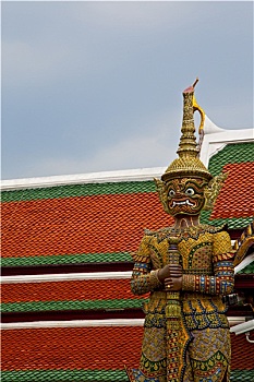 泰国,亚洲,曼谷,雨,庙宇,抽象,十字架,魔鬼,战士