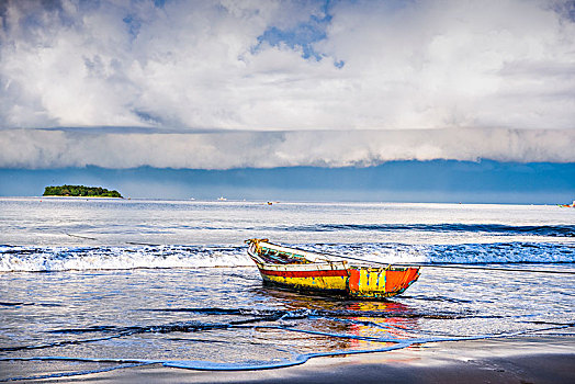 印尼,大海,沙滩,船