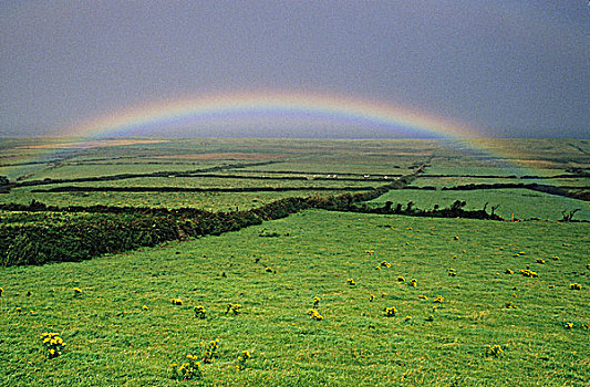 爱尔兰,凯瑞郡,丁格尔半岛,彩虹