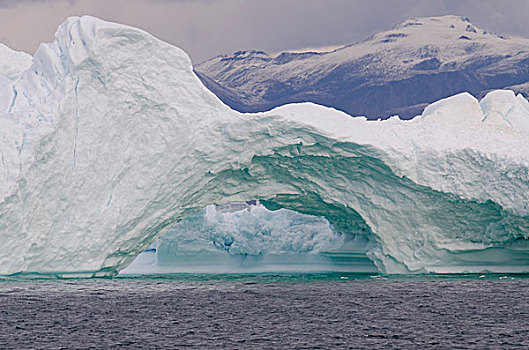 格陵兰,半岛,迪斯科湾,靠近,冰山,海岸