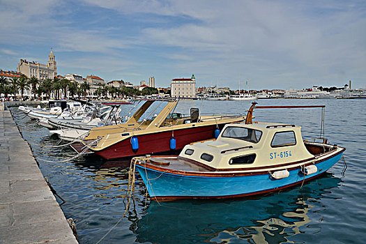 渔船,港口,亚得里亚海,分开,克罗地亚,欧洲