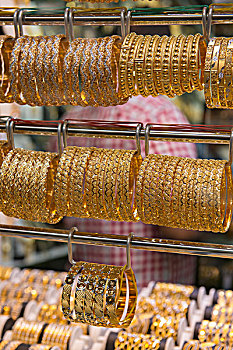 阿联酋,迪拜,德伊勒,地区,黄金市场,橱窗展示,大幅,尺寸