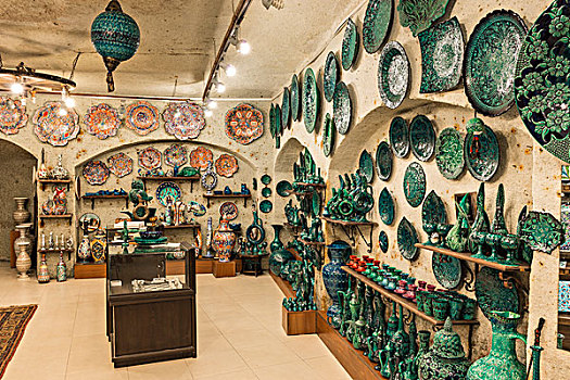 展示,陶瓷,卡帕多西亚,省,土耳其,亚洲
