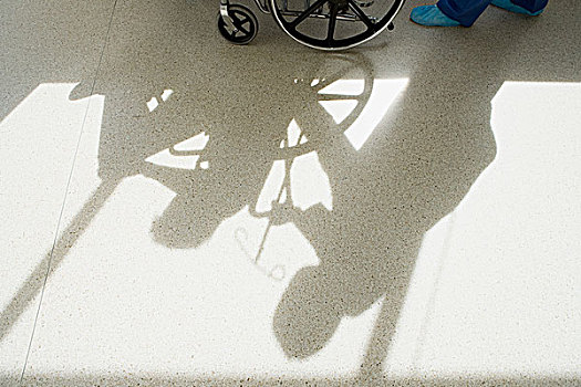 护理,推,病人,轮椅