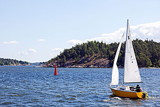 帆船,斯德哥尔摩群岛,斯德哥尔摩,斯德哥尔摩县,瑞典,欧洲