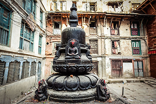 佛,神祠,内院,加德满都,喜马拉雅山,区域,尼泊尔,亚洲