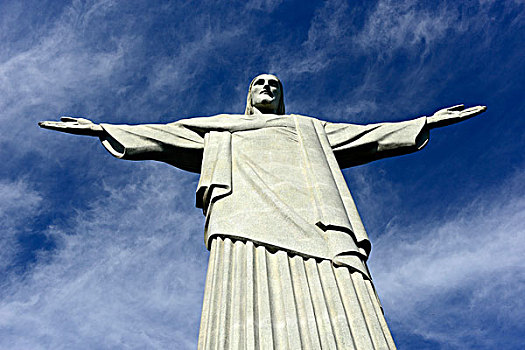 耶稣,救世主,雕塑,顶端,耶稣山,里约热内卢,巴西,南美