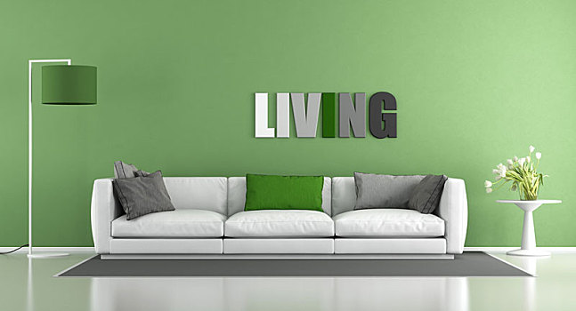 绿色,现代生活,房间