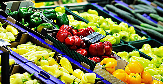 新鲜水果,蔬菜,超市,商店,店