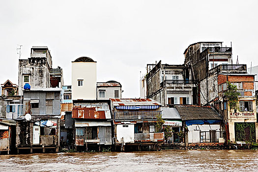 房子,湄公河,芹苴,越南