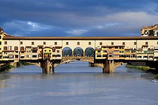 桥,河,维奇奥桥,阿尔诺河,佛罗伦萨,托斯卡纳,意大利