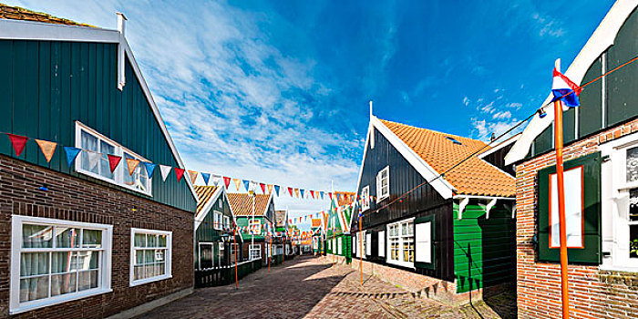 传统,木屋,北荷兰,荷兰
