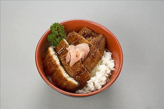 鳗鱼,腌制,姜,米饭,日本