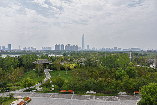 天津市西青区水西公园郊野风光