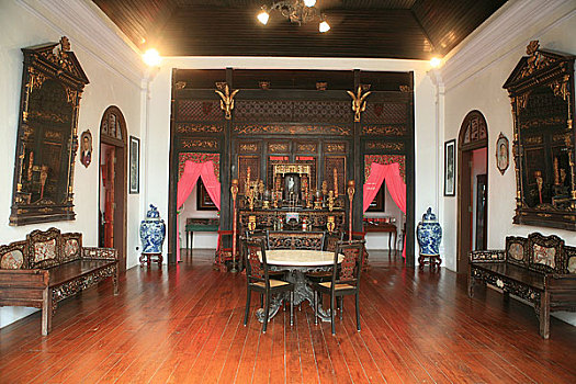 马来西亚,槟城,侨生博物馆客厅