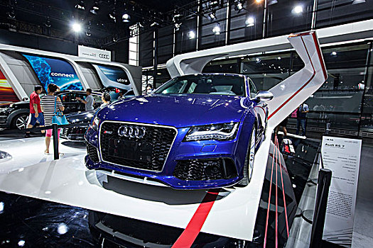 上海,上海浦東國際車展,奧迪,Audi,RS,7,奧迪展臺,展覽,汽車,工業,展會,科技,上海國際展覽中心,多輛,室內,彩圖,橫圖