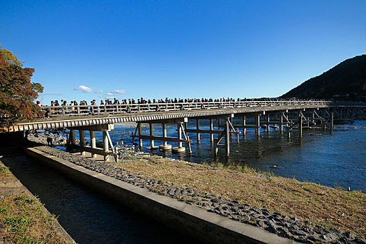 日本京都岚山渡月桥