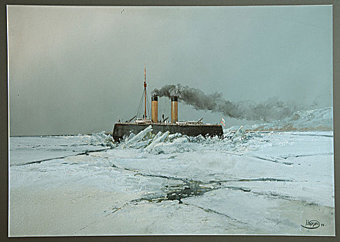 破冰船,1898年,艺术家