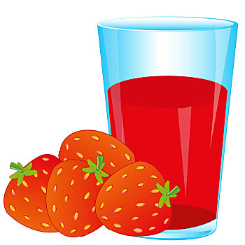浆果,草莓,果汁