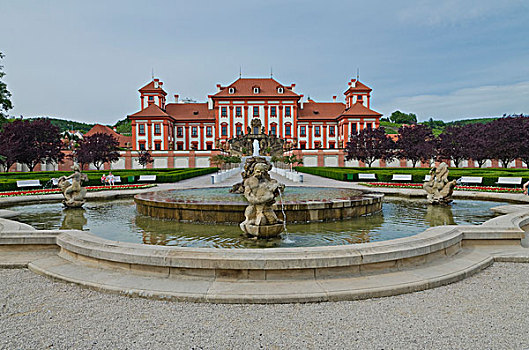 宫殿,巴洛克,建造,西北,布拉格,捷克共和国,欧洲