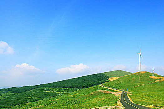 柏油路穿过草原