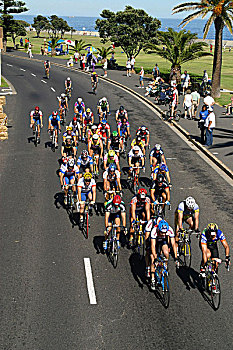 骑车,比赛,海滨地区,自行车,旅游,开普敦,南非,2004年
