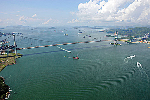航拍,俯视,桥,香港