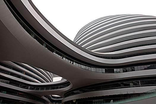 北京cbd新的地标建筑银河soho办公大楼局部
