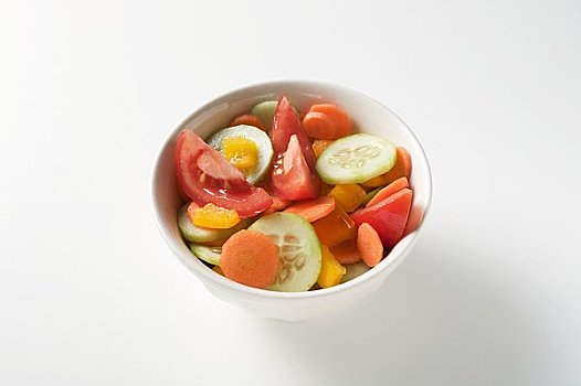 沙拉,蔬菜,西红柿,黄瓜,胡椒,胡萝卜