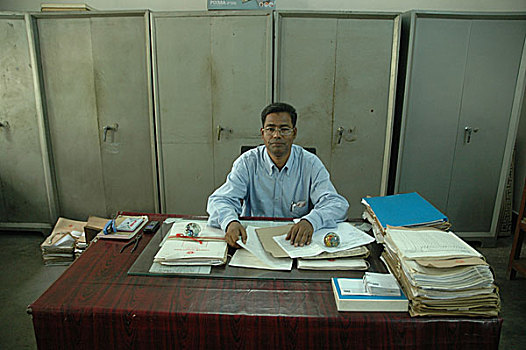 政府,职员,办公室,达卡,孟加拉,十月,2007年