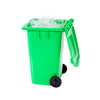 满,绿色,循环箱,塑料制品
