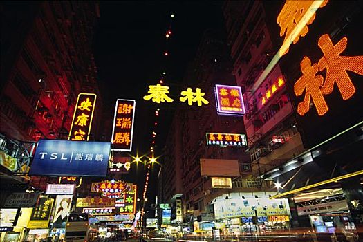 霓虹,大道,弥敦道,香港