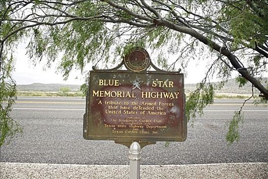 牌匾,纪念,公路,德克萨斯,美国