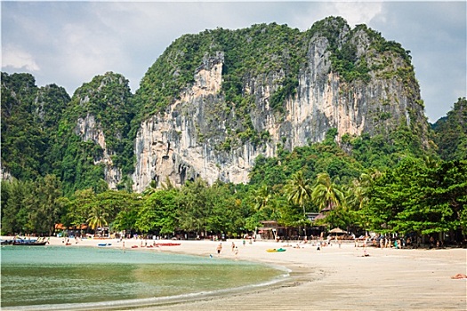 完美,度假,蓝天,海滩,甲米,泰国