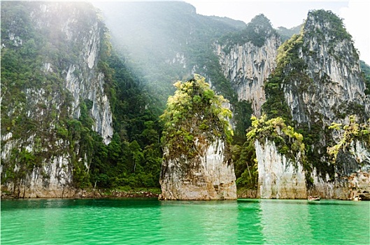 旅行,岛屿,绿色,湖,桂林,泰国