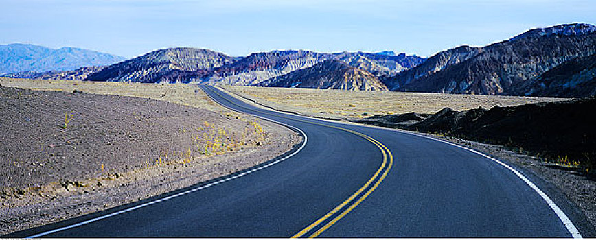 公路,死亡谷国家公园,加利福尼亚,美国