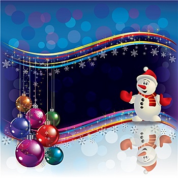 圣诞节,背景,装饰,雪人