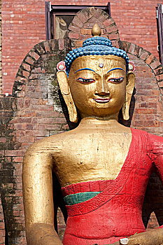 金色,佛像,尼泊尔