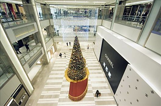 中国,北京,圣诞树,装饰,百货公司